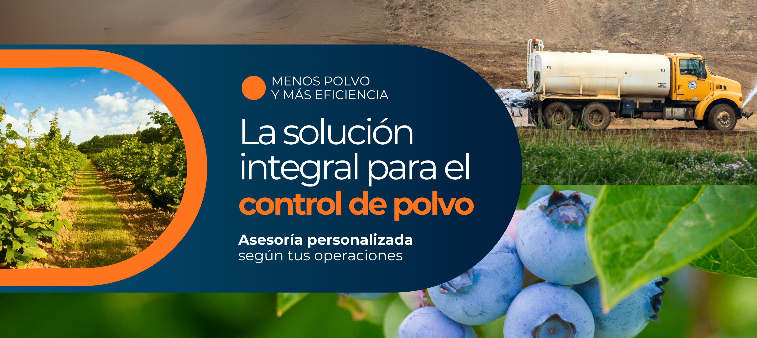 Aplicación de supresor de polvo DustOff 